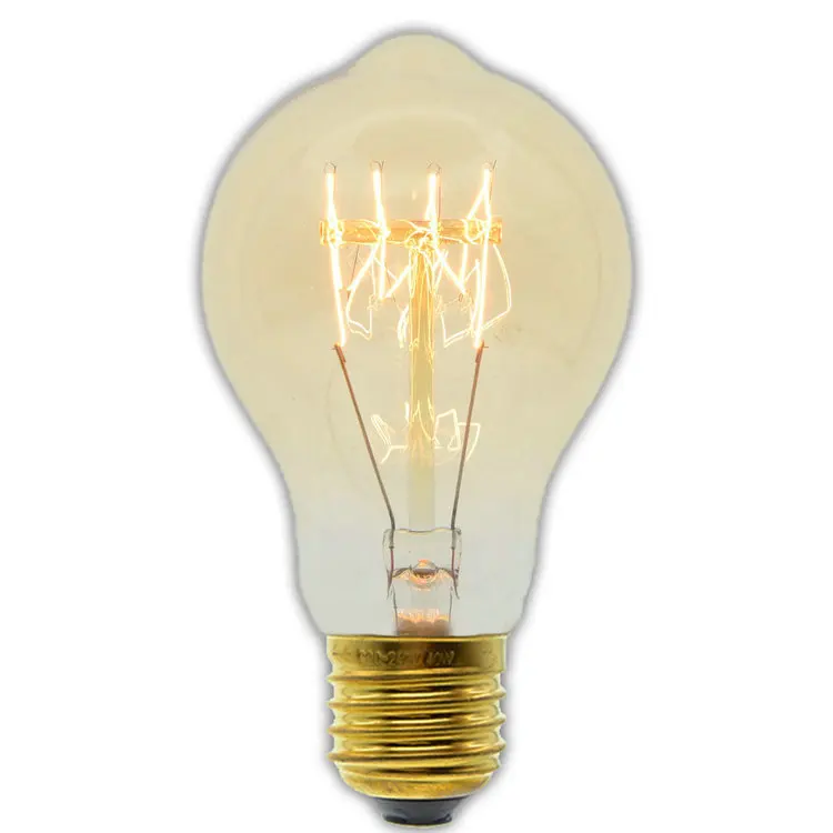 A19 40 Вт/60 W 220V E27 Edison светильник шарик из углеродистой стали катод Эдисон Ретро Винтаж можно использовать энергосберегающую лампу или светодиодную лампочку) ST64/ST58/A19/T45/G80/G95/G125/T300 - Цвет: A19