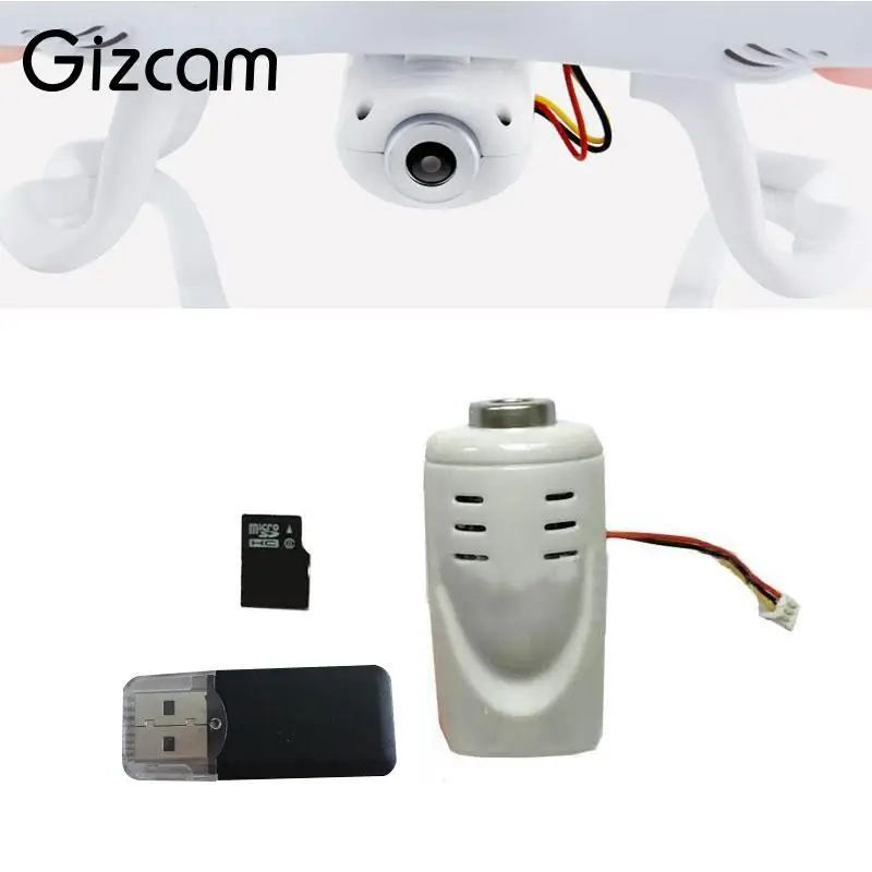 Gizcam Радиоуправляемый Дрон часть микро SD 2MP Мини HD камера для Syma x5c x5sc 1 m68 k300c