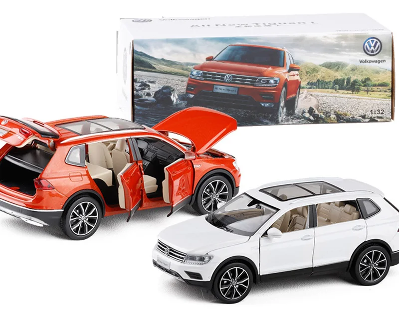 1:32 Tiguan L Family литой металлический внедорожник игрушечные машинки из сплава