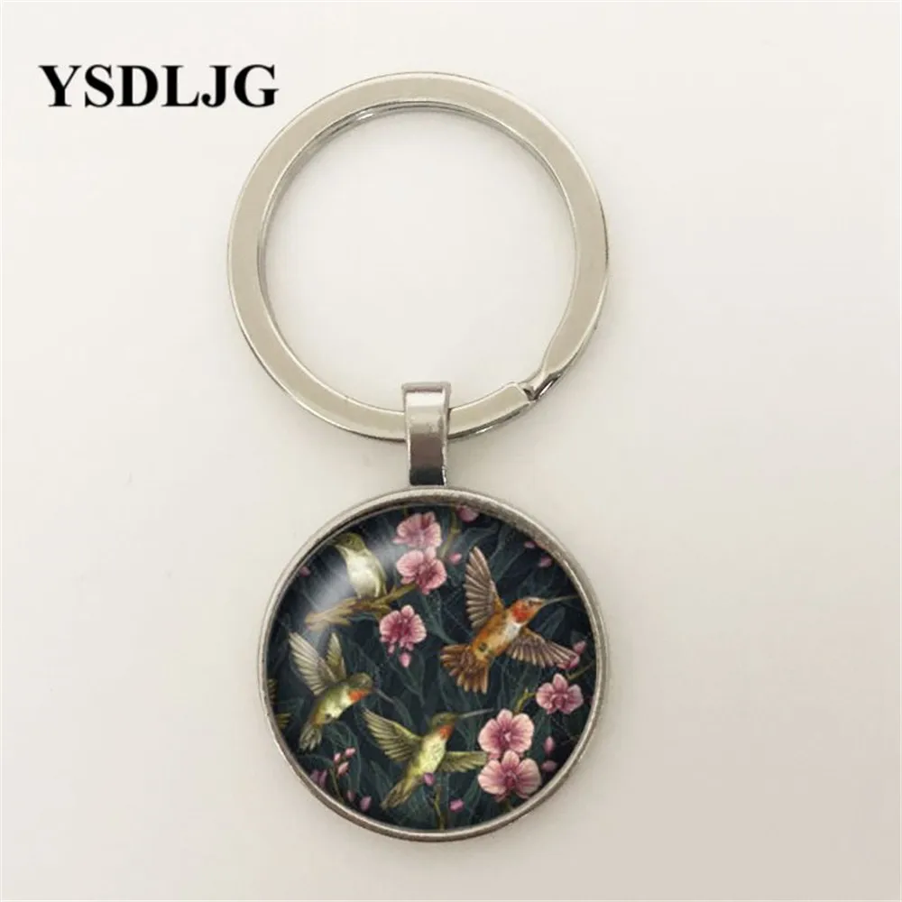 Ретро Птица винтажное бронзовое ожерелье кабошон с фото стеклянный Шарм брелок