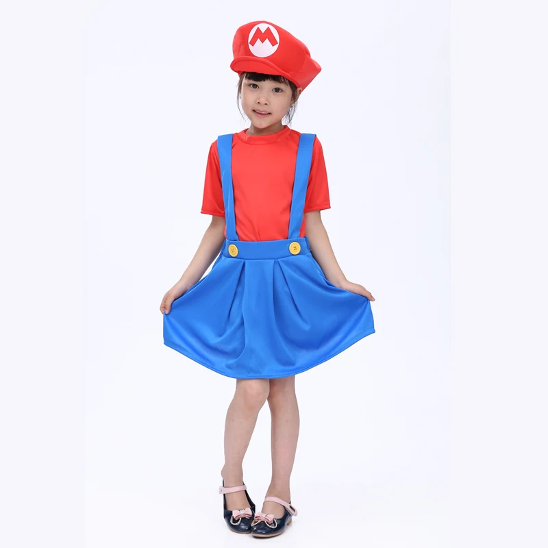 Бесплатная доставка 2016 год костюмы на Хэллоуин для детей игры в супермарио Луис