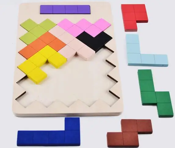 NEW Wooden Tangram Brain Teaser Puzzle Toys Tetris Game Preschool Magination Intellectual Educational Kid Toy Gift | Игрушки и хобби