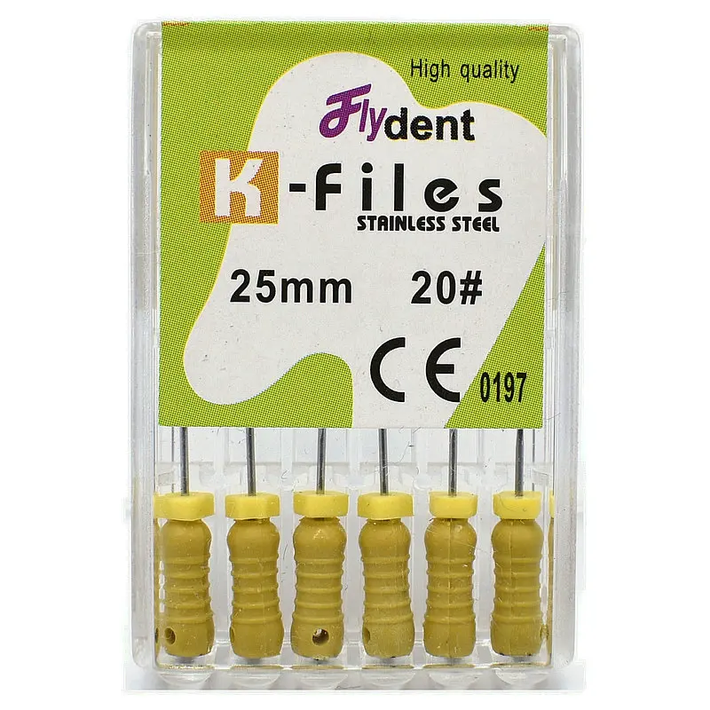 25mm SSK 20 Отбеливание зубов зубные K файлы корневого канала endo файлы стоматологические ручные файлы из нержавеющей стали K H R файлы - Цвет: 25mm SSK 20