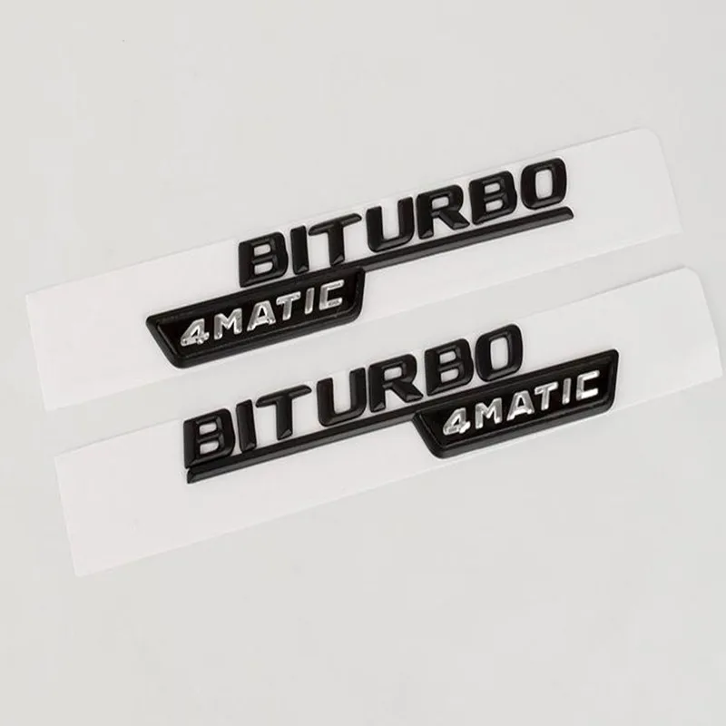 Автомобильный Стайлинг 3D ABS 1 пара битурбо турбо 4matic эмблема знак буквы