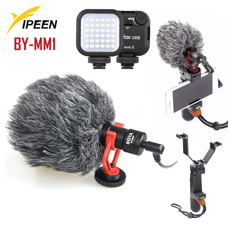 BOYA BY-MM1 компактный накамерный видео микрофон Youtube Vlogging Запись микрофон для iPhone xiaomi телефон Nikon Canon DSLR Camer