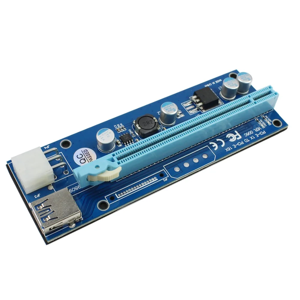 PCI-E Raiser PCI E Express 1X To 16X Riser Card USB 3,0 PCI-E SATA To 6Pin кабель питания для BTC Bitcoin Mining Antminer