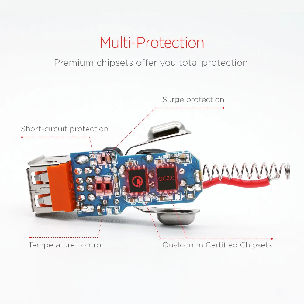TANGGOOD 36 Вт USB Автомобильное зарядное устройство Быстрая зарядка 2 0 3 для мобильного