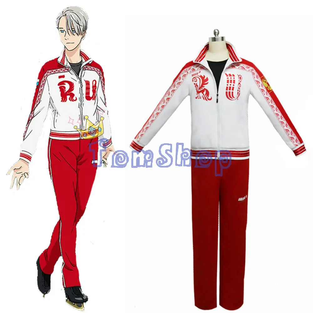 

Anime Yuri!!! on Ice Victor Nikiforov Cosplay Uniform Suit Full Set Jacket Pants Men Women Halloween Costumes Sportswear