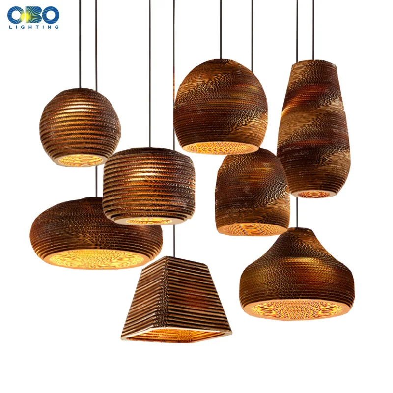 Креативный винтажный бумажный кулон соты лампа для помещений бар украшение