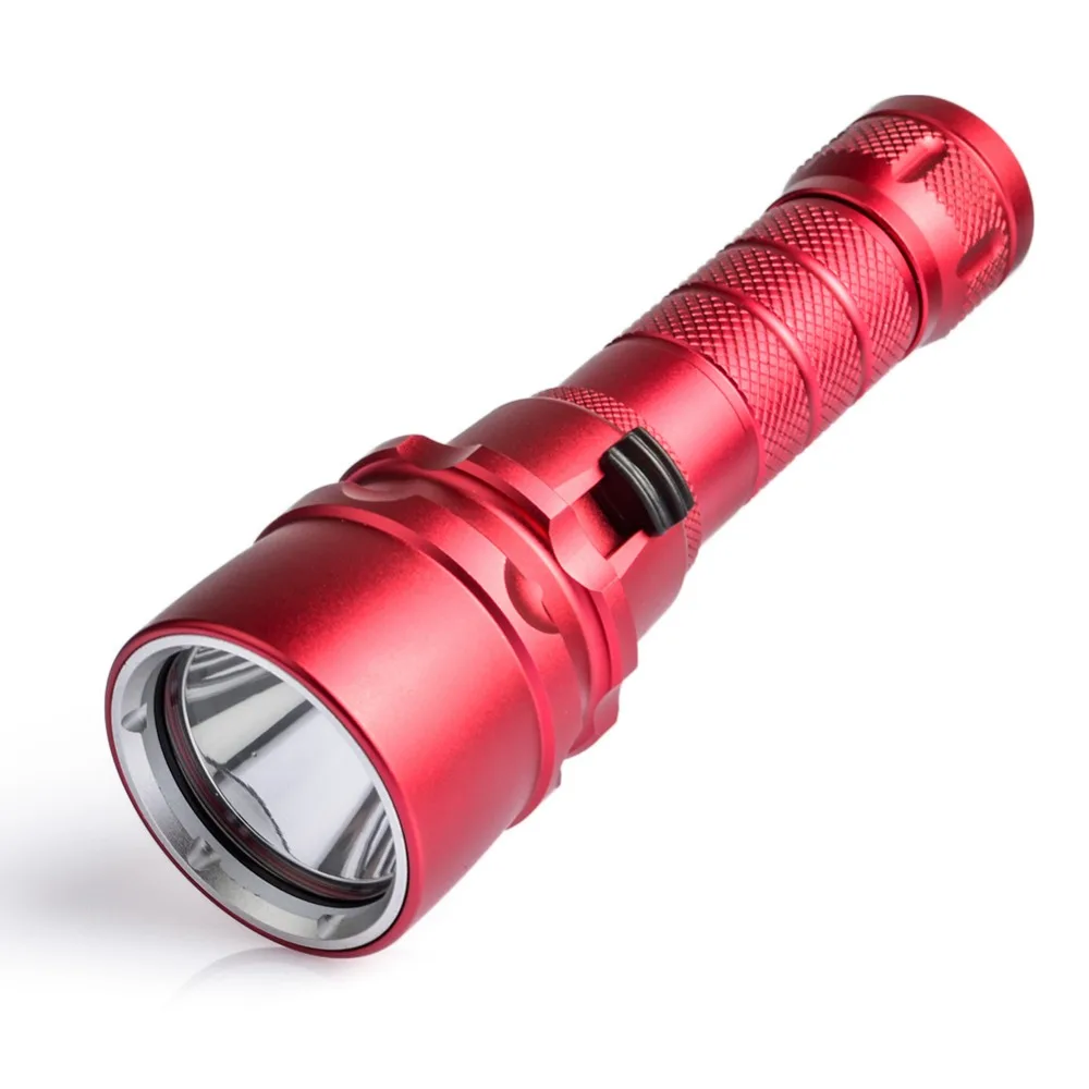 

New Mini hunting LED Flashlight Waterproof Cree XML2 Underwater 80M Flashlight Portable for Diving Camping 18650 Battery Charger