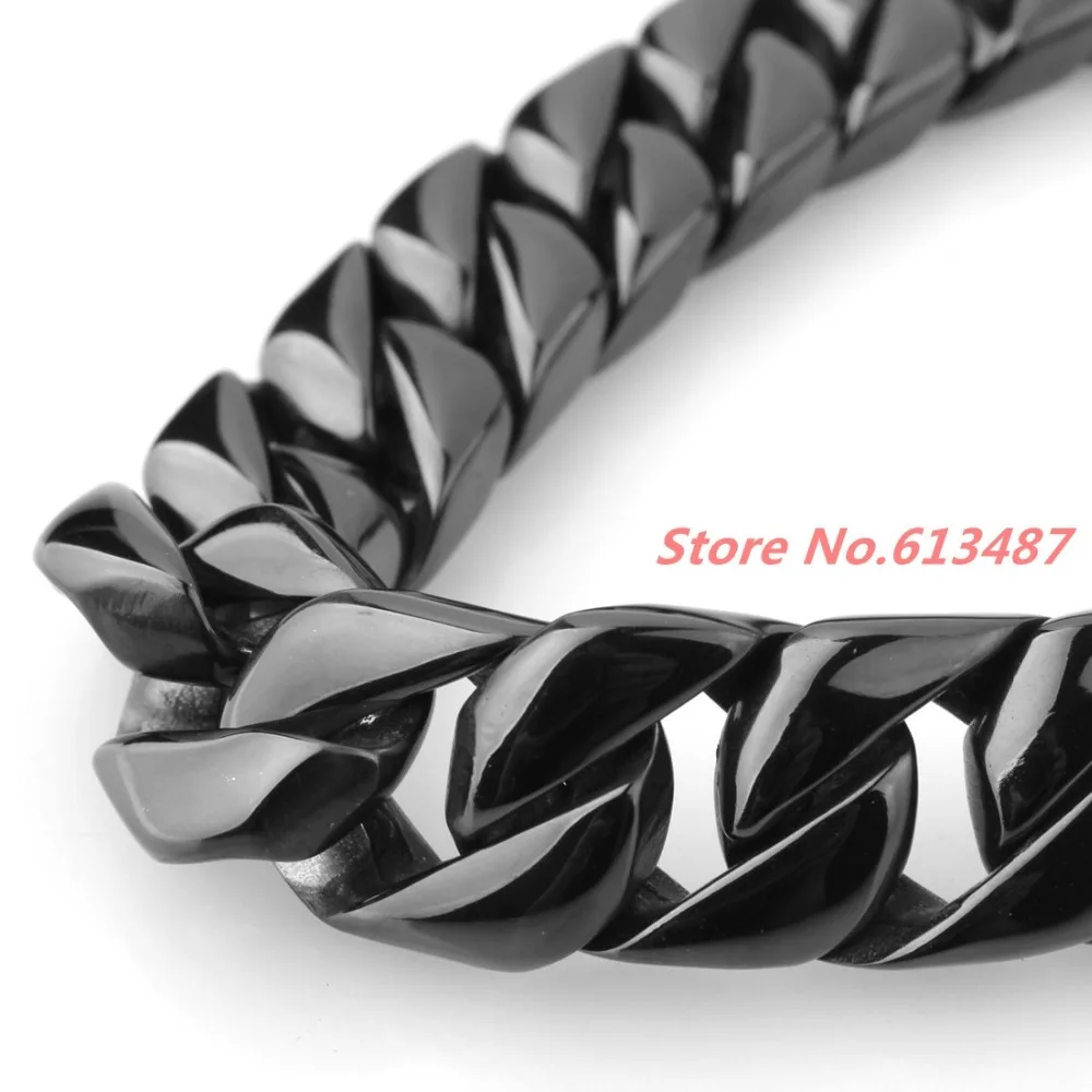 Ожерелье/браслет из нержавеющей стали черная тяжелая 7 40 мм 15 мм|chain necklace|designer