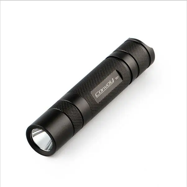 Светодиодный фонарик Convoy S2 + черный УФ фонарь 365 нм nichia 365UV side OP reflector