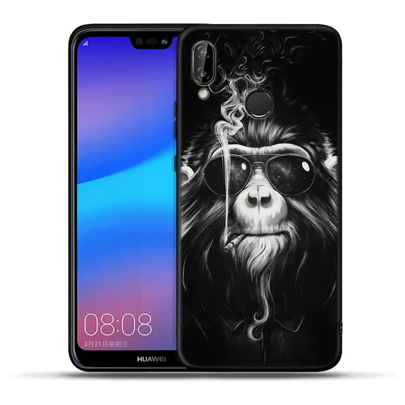 H1249 Классный черный чехол ТПУ с изображением льва тигра обезьяны животных для huawei mate 20 10 P30 P20 P10 P9 P8 Lite Pro P Smart силиконовый чехол - Цвет: H1249