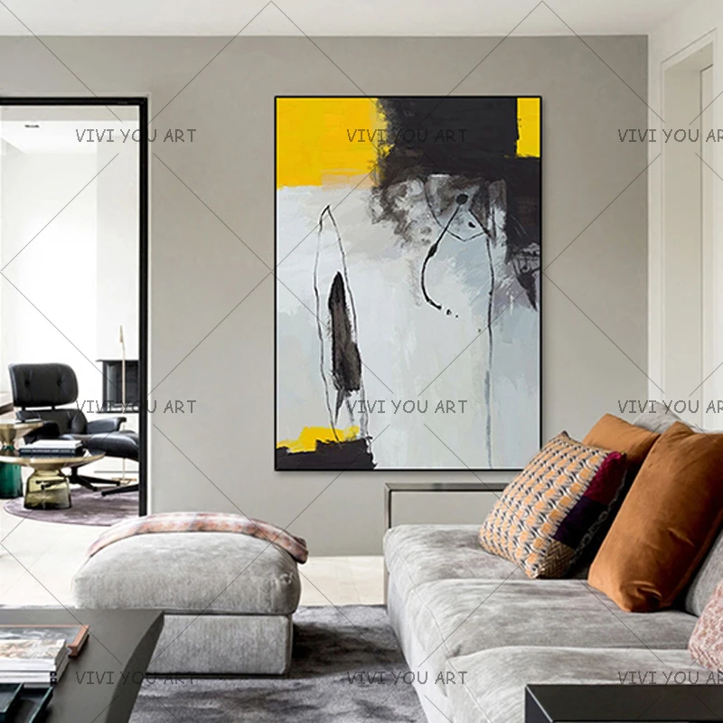 Новое поступление модная абстрактная картина маслом ручной работы на холсте