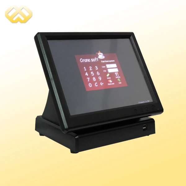 POS1201 12 дюймов все в одном Сенсорный экран POS терминал с pos Программное обеспечение