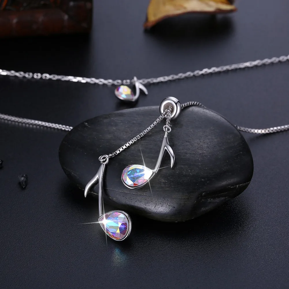 Подвеска с кристаллами Swarovski подвеска-музыкальные ноты Женская романтичные