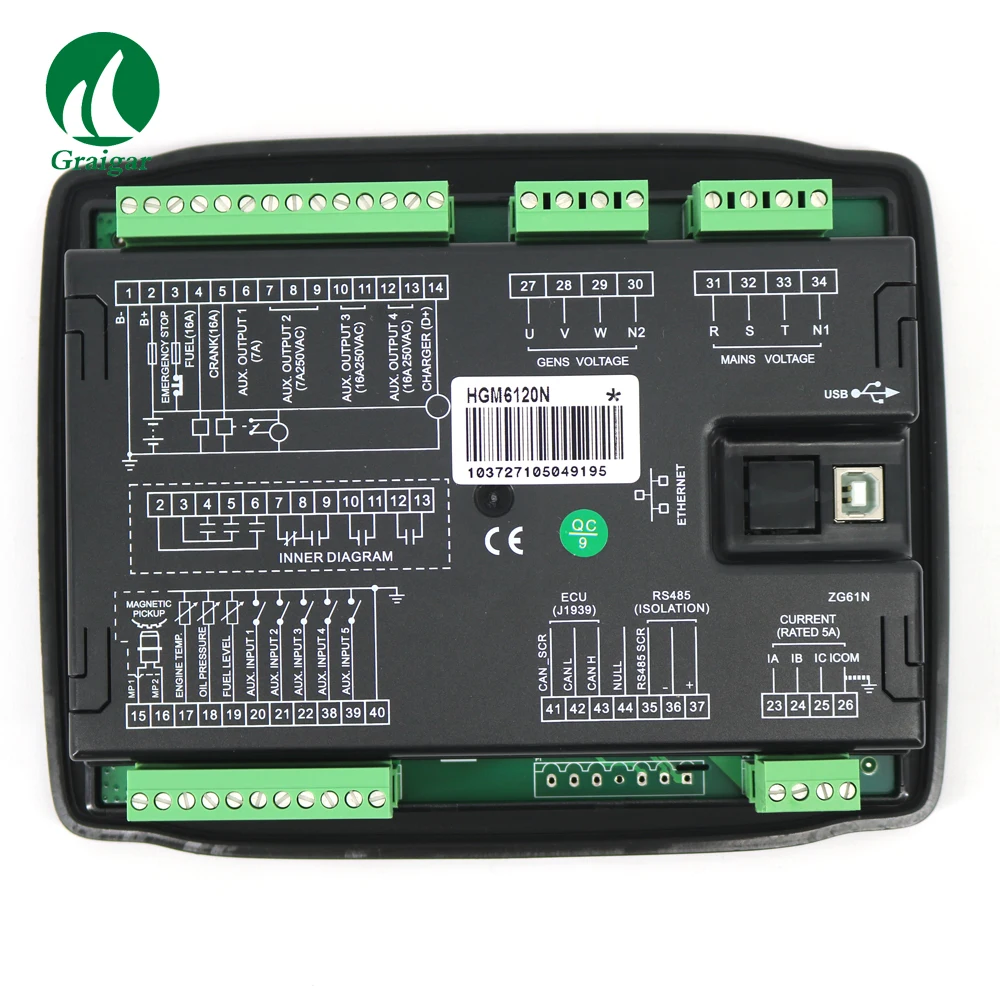 HGM6120N Новый Smartgen автоматический контроллер генератора автоматического