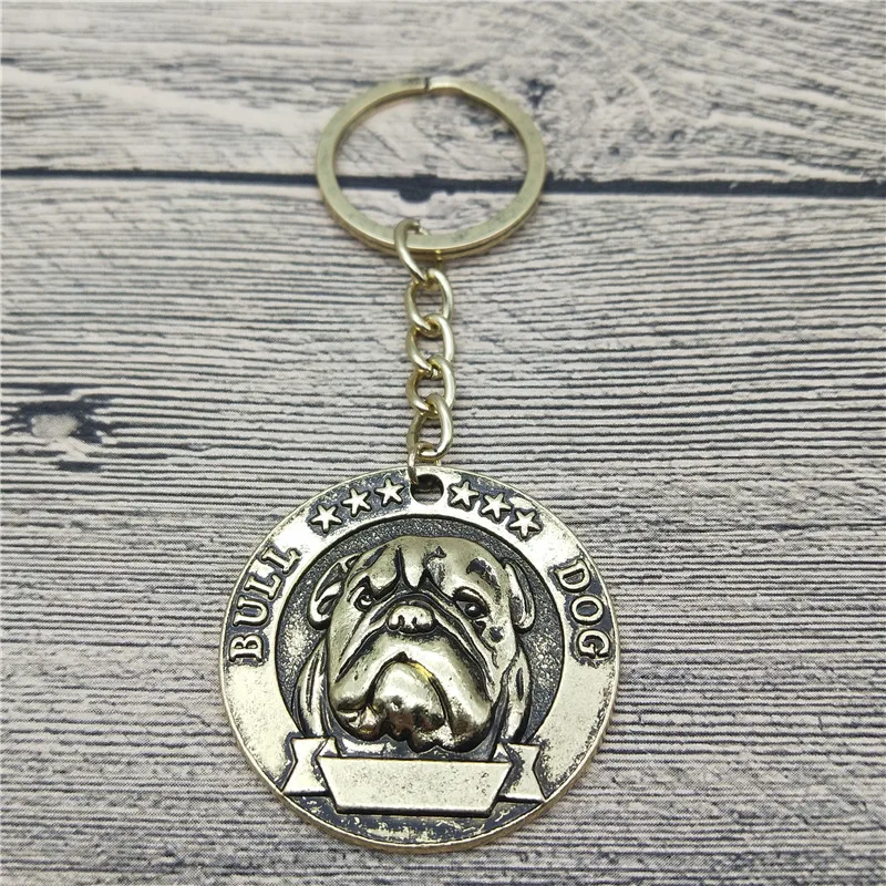 New Trendy Retro French Bulldog Key Chains Fashion Pet Dog Jewellery Car Keychain Bag Keyring For Women Men | Украшения и