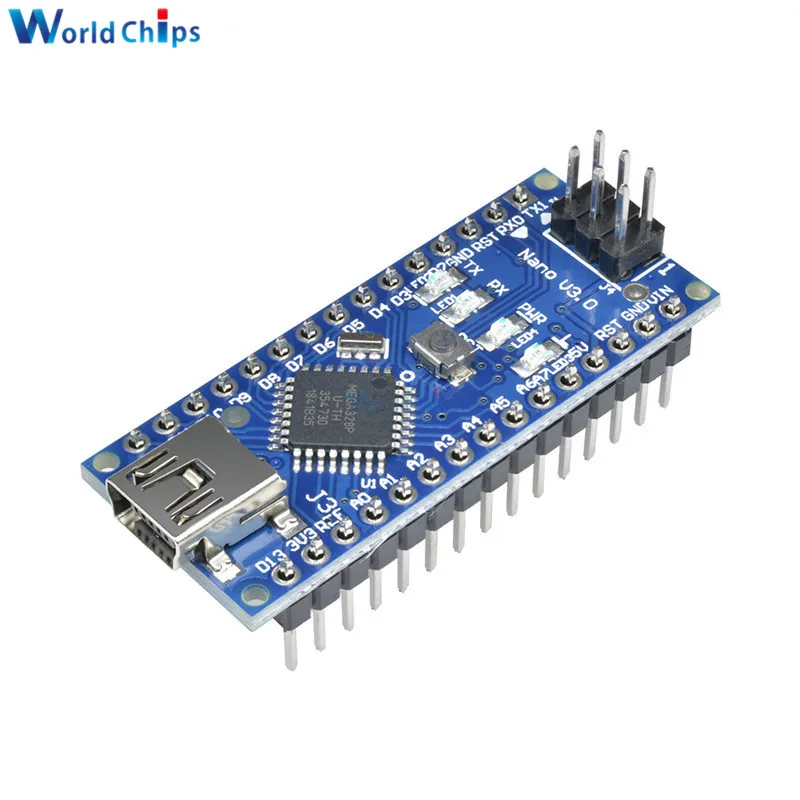 Мини USB Nano V3.0 3 0 FT232 чип ATmega328 Atmega328p микроконтроллер 5 в 16 м МГц плата модуль для Arduino