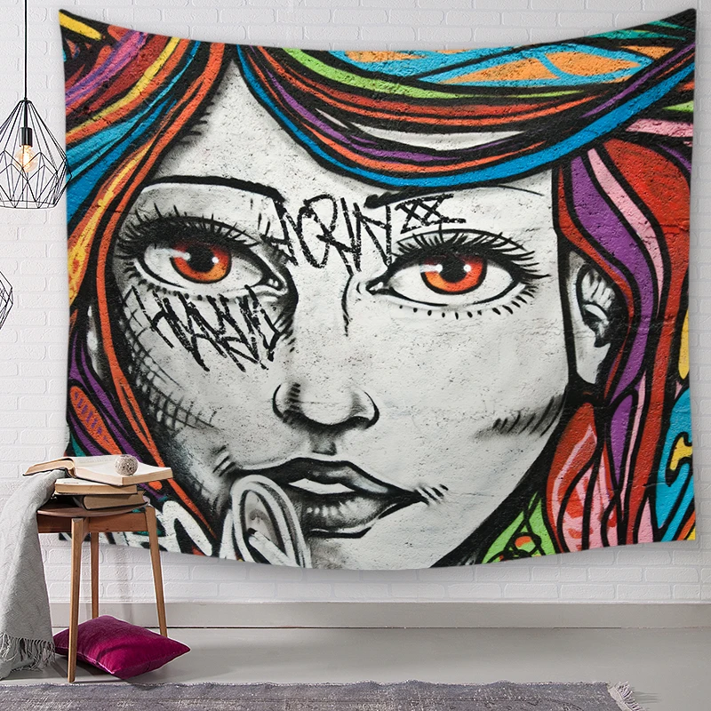 Богемный гобелен полиэстер ткань живопись Настенный декор шторы плюс покрытие