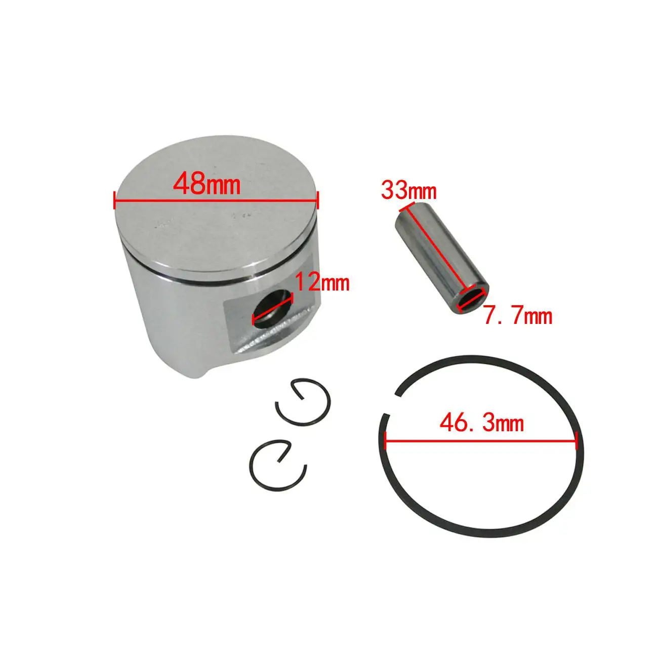 

48mm Piston W/ 48mm X 1.5mm Ring Kit Fit Husqvarna 365 365XP REP 503 69
