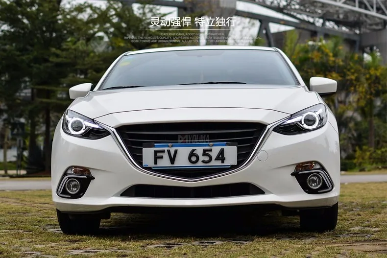 Автомобильный Стайлинг для Mazda 3 светодиодный фары Мазда 3 Axela светодиодный DRL Объектив двойной луч H7 HID Xenon автомобильные аксессуары