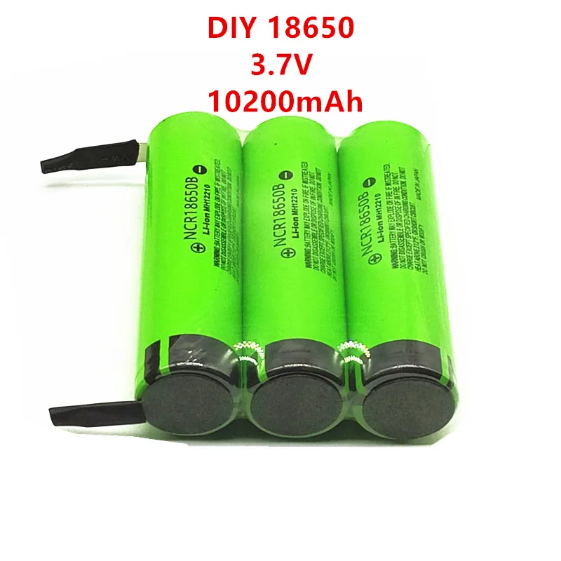 DIY 18650 3 7 V 3400mah 6800mah 10200mah 17000mah перезаряжаемая батарея 4 для портативного зарядного