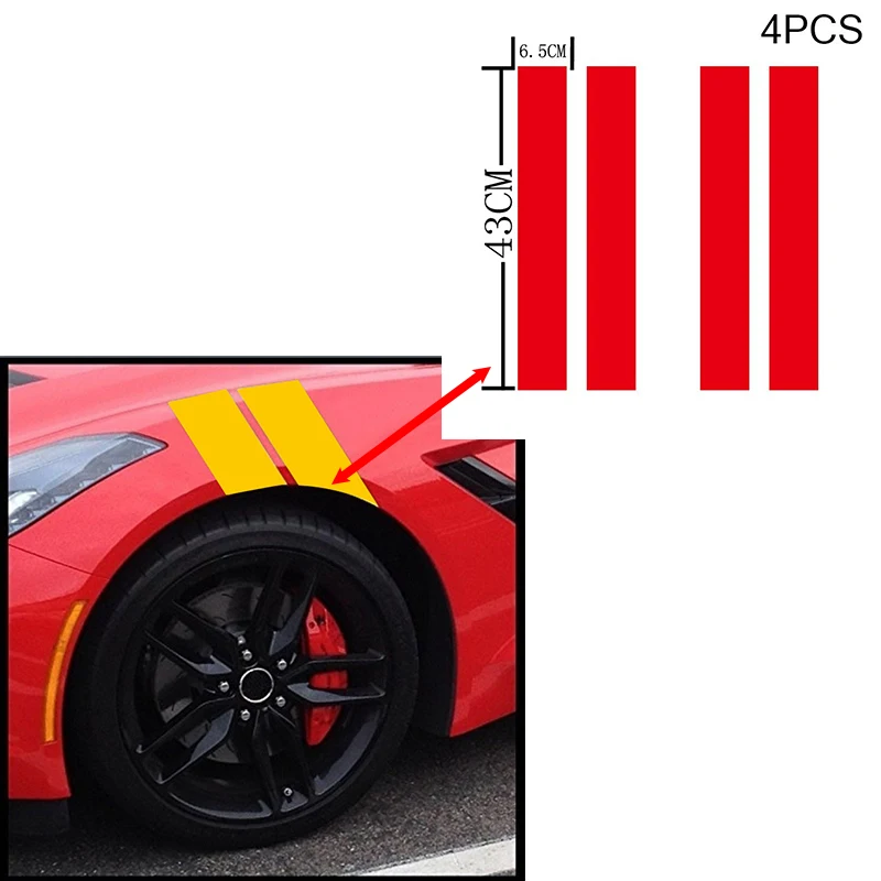 4 шт. автомобильные колеса шины края бровей светоотражающие наклейки для Peugeot 206 307