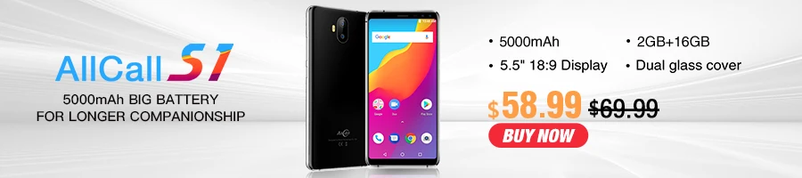 Allcall Rio X 3G смартфон 13 МП+ 2 Мп задняя двойная камера Android 8,1 18:9 5,5 дюймов MTK6580 четырехъядерный 1 ГБ ОЗУ 8 Гб ПЗУ мобильный телефон