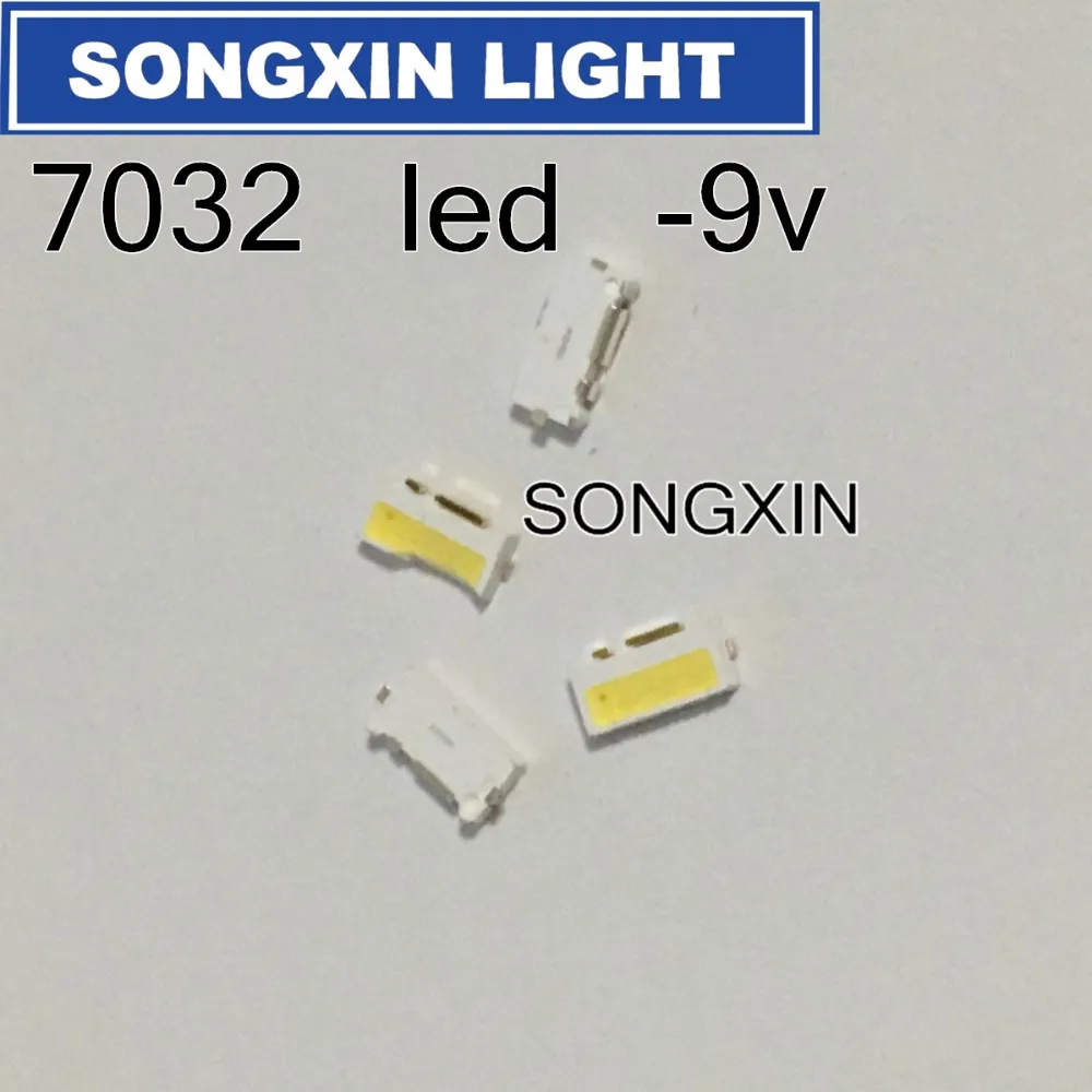 200 шт./лот 7032 SMD боковые светодиодные бусины холодный белый 1 Вт мА 9 В для ТВ/ЖК
