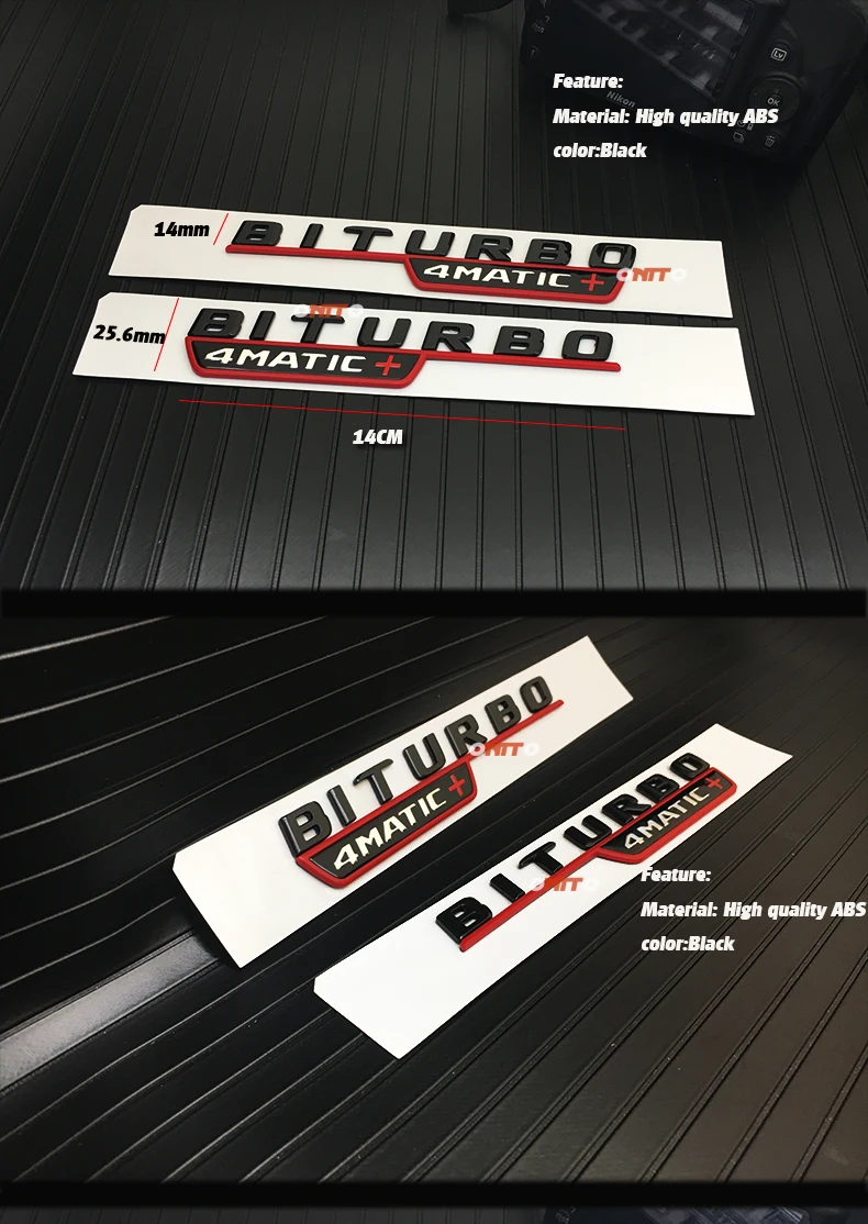 Новинка 2 шт. ABS наклейки BITURBO TURBO 4matic эмблема значок и надписью автомобильной