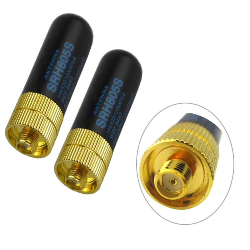 2 шт. для Baofeng Двухканальные рации сигнала Телевизионные антенны SRH805S SMA F Женский
