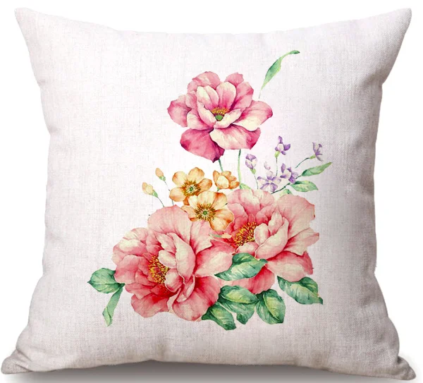 Наволочка для тела с акварельным цветком розы льняная наволочка кровати подушки