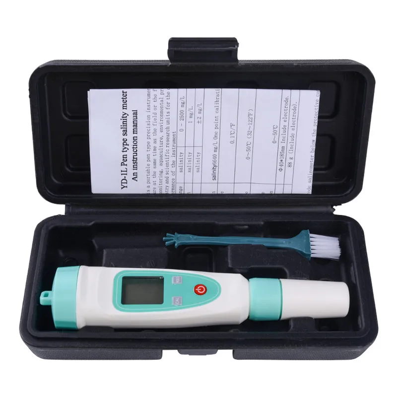 YD-1L цифровая ручка портативный 0-2500ppm Salinometer еда пресноводный аквариум Соленость метр тестер анализатор качества воды