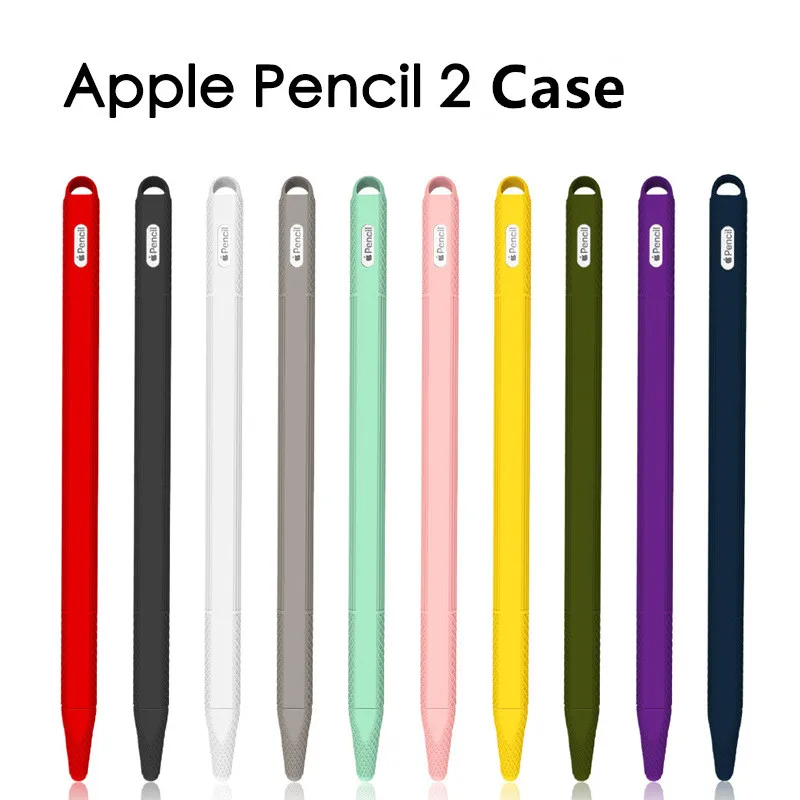 Мягкий Цветной силиконовый чехол Fanshu совместимый с Apple Pencil 1 2 для iPad планшета