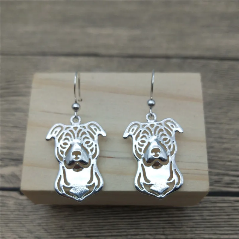 New Staffordshire Bull Terrier Drop Earrings Trendy Style Dangle Fashion Pet Dog Women Jewellery | Украшения и аксессуары