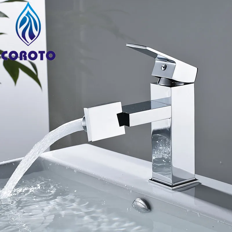 Coroto Новинка 2017 года дизайнеры Ванная комната кран 360 вращающиеся chrome бассейна