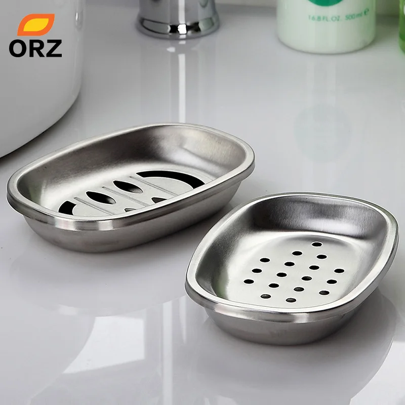 ORZ 2 шт./компл. из нержавеющей стали мыльница держатель для мыльницы ванной