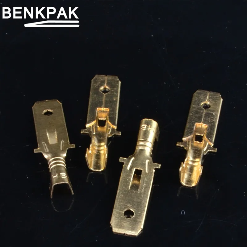 Обжимной штырьковый разъем 6 3 мм из латуни male spade connector spade connectorcrimp terminal male