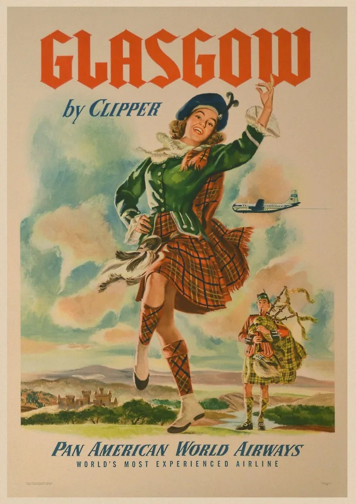 Винтажные настенные постеры из крафт-бумаги для путешествий на Кубу Гавана