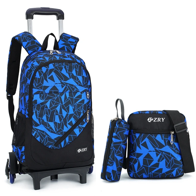Школьный рюкзак для подростков, съемные детские школьные сумки с 2/6 колесами, лестницы для мальчиков и девочек, школьный рюкзак на колесиках...
