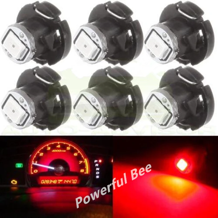 6 x T4.2 0 5 Вт 2835SMD LED 12 В автомобильные лампы освещения приборов лампа белый синий