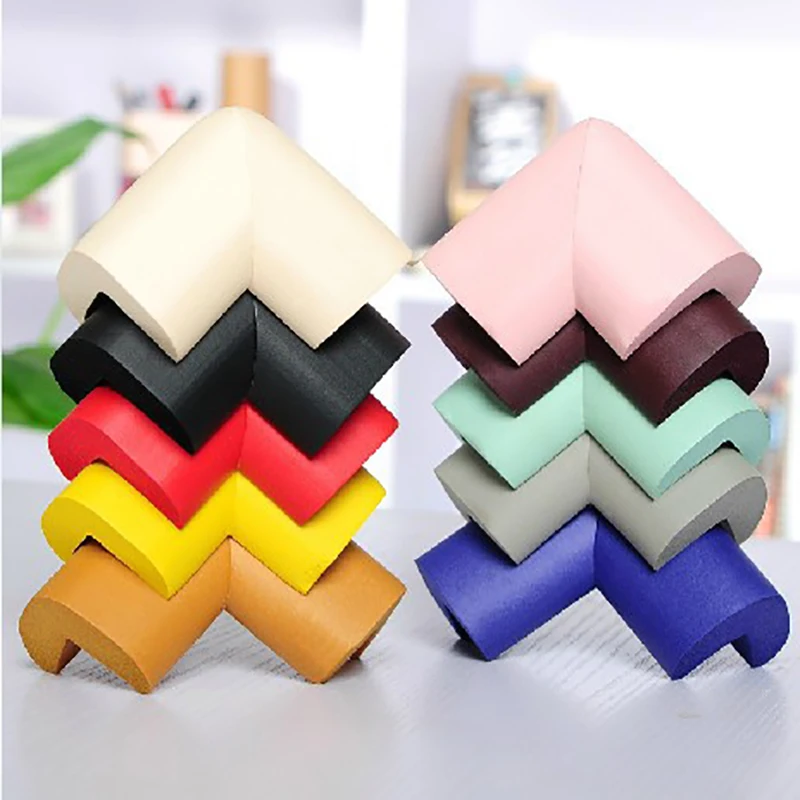 Esquina de protecci&oacute;n para ni&ntilde;os de 55x55mm, escritorio de mesa suave, esquina de seguridad para beb&eacute;s, protectores de bordes de seguridad para beb&eacute;s, 8 unids/lote-1