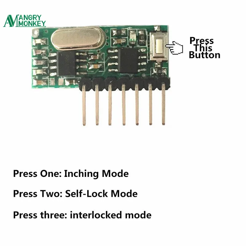 433 МГц Беспроводной приемник и передатчик обучающий код 1527 модуль декодирования 4