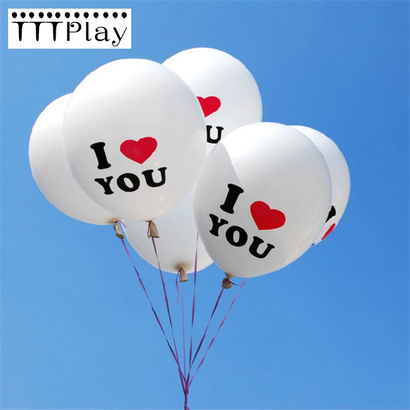 

Шары воздушные латексные с надписью «I LOVE YOU», 100 шт./лот, 12 дюймов