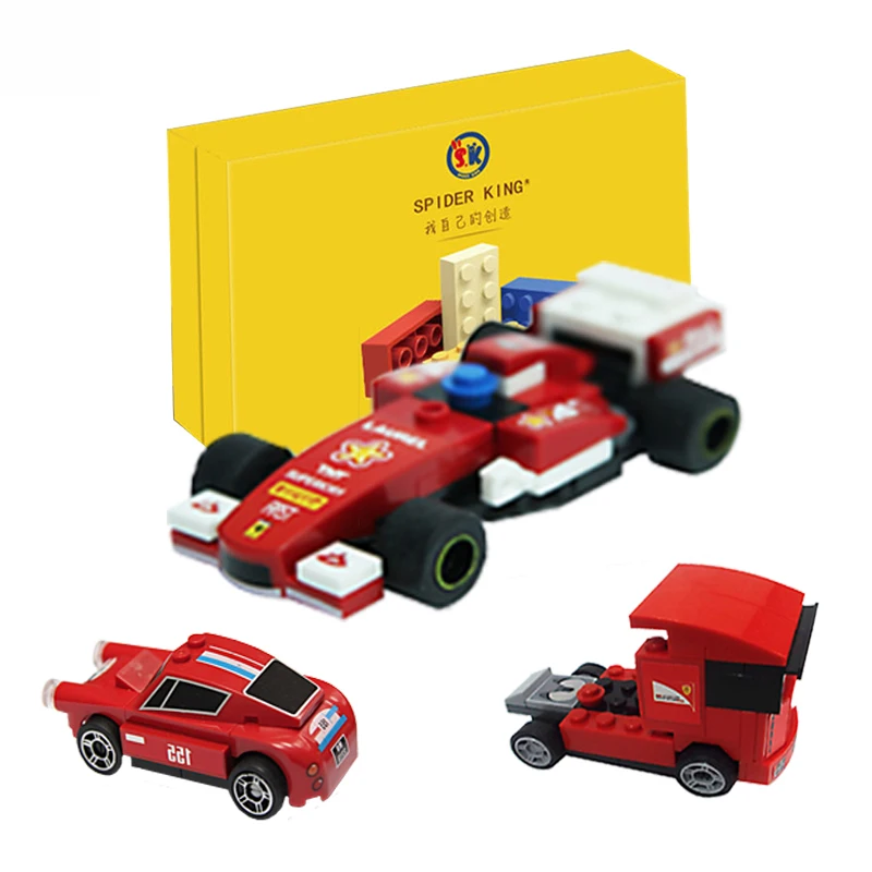 SK DIY продвижение F138 спортивный автомобиль Пластик мини развивающие игрушки