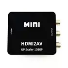 1080P HDMI Mini VGA к RCA AV композитный адаптер конвертер с 3,5 мм аудио VGA2AV  CVBS + аудио к ПК HDTV конвертер