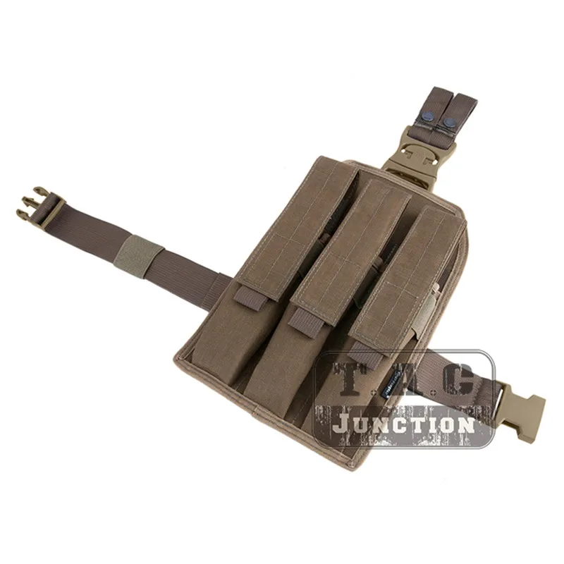 CB Emerson Тактический тройной EmersonGear страйкбол охота падение ноги SMG журнал Бедро мешок Mag Держатель Перевозчик для MP5/MP7/KRISS - Цвет: CB