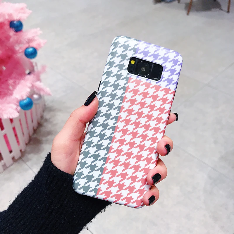 Yhbbcases модные разных цветов с рисунком гусиные лапки телефонные чехлы для samsung Galaxy