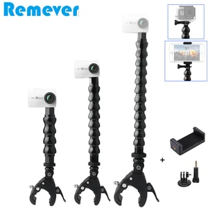 Новый гибкий монопод с гусиным горлом и держателем для экшн-камер Gopro Hero 5 6 7 SJcam, селфи-Палка с зажимом для телефонов